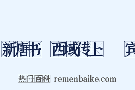 新唐书·西域传上·罽宾是什么意思的图片